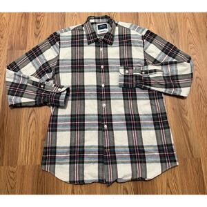 North Country Portuguese Flannel Shirt Men's Large Plaid Made In Portugal